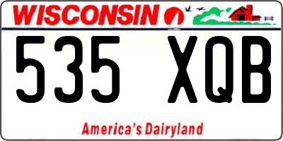 WI license plate 535XQB