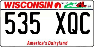 WI license plate 535XQC