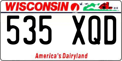 WI license plate 535XQD