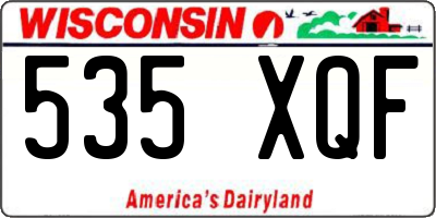 WI license plate 535XQF