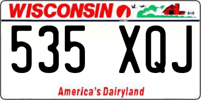 WI license plate 535XQJ