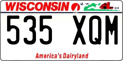 WI license plate 535XQM