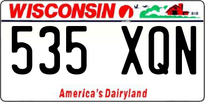 WI license plate 535XQN
