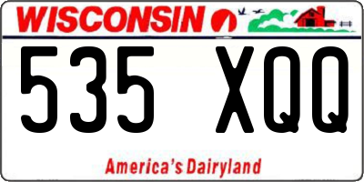 WI license plate 535XQQ
