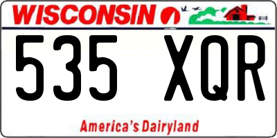 WI license plate 535XQR