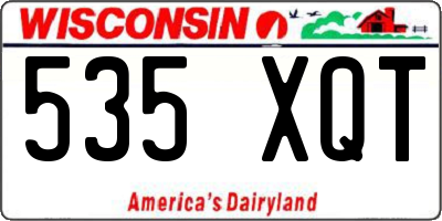 WI license plate 535XQT