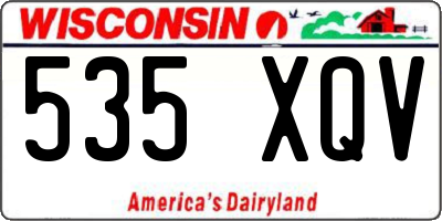 WI license plate 535XQV