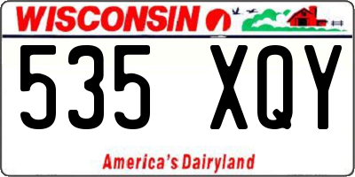 WI license plate 535XQY