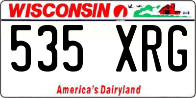 WI license plate 535XRG