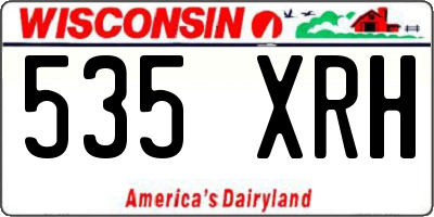 WI license plate 535XRH