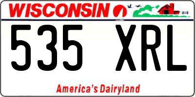 WI license plate 535XRL