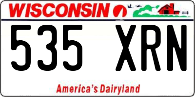 WI license plate 535XRN