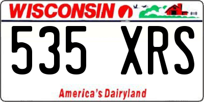 WI license plate 535XRS
