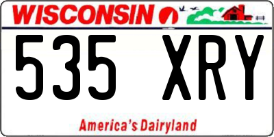 WI license plate 535XRY
