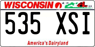 WI license plate 535XSI