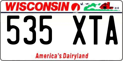 WI license plate 535XTA