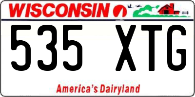 WI license plate 535XTG