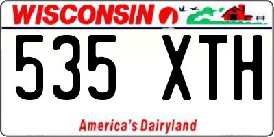 WI license plate 535XTH