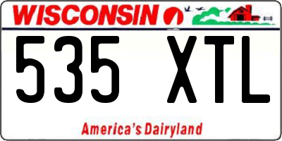WI license plate 535XTL