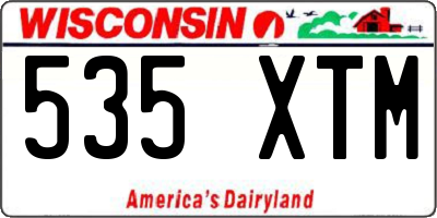 WI license plate 535XTM