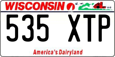 WI license plate 535XTP