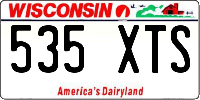 WI license plate 535XTS