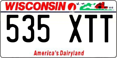 WI license plate 535XTT