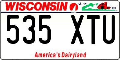 WI license plate 535XTU