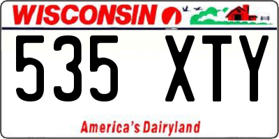 WI license plate 535XTY