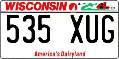 WI license plate 535XUG