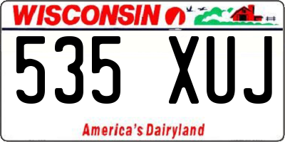 WI license plate 535XUJ