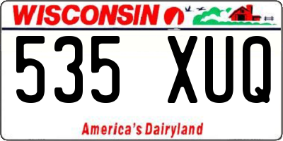 WI license plate 535XUQ