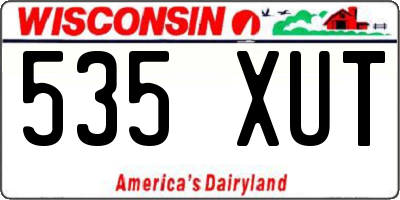 WI license plate 535XUT