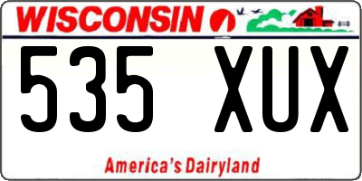 WI license plate 535XUX
