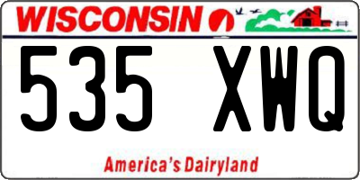 WI license plate 535XWQ