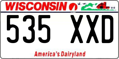 WI license plate 535XXD