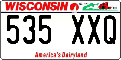 WI license plate 535XXQ