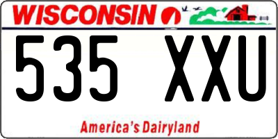 WI license plate 535XXU