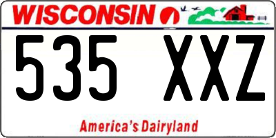 WI license plate 535XXZ