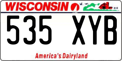 WI license plate 535XYB