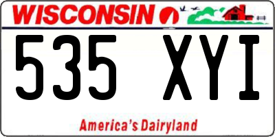 WI license plate 535XYI