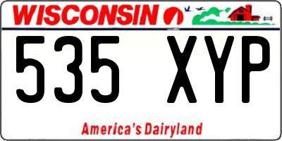 WI license plate 535XYP