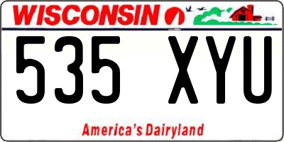WI license plate 535XYU