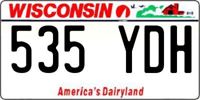 WI license plate 535YDH