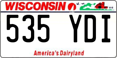 WI license plate 535YDI