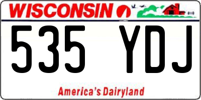 WI license plate 535YDJ