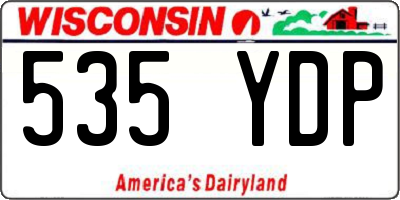 WI license plate 535YDP