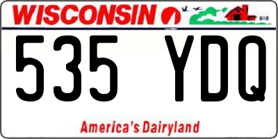 WI license plate 535YDQ