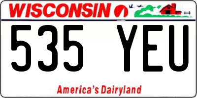 WI license plate 535YEU