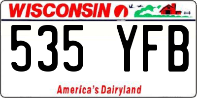 WI license plate 535YFB
